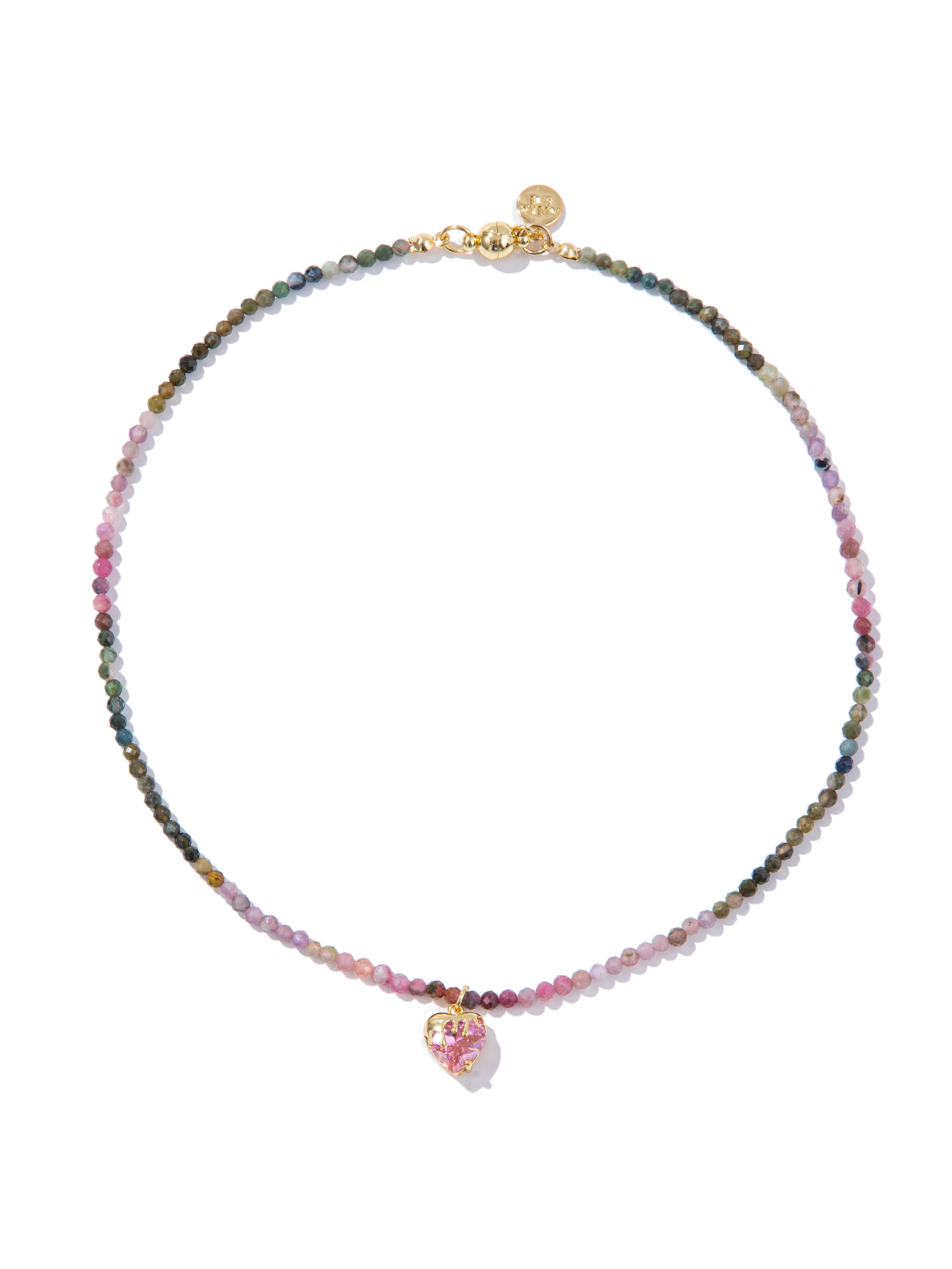 Heartwarming Necklace - Gold Opaline Plum
