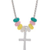Heaven's Ray Necklace - Liquid Metallic Pearl White Pastel