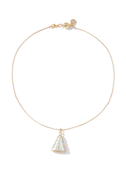 Holiday Glow Necklace - Gold Cream