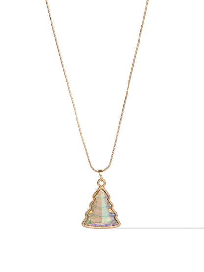 Holiday Glow Necklace - Gold Cream