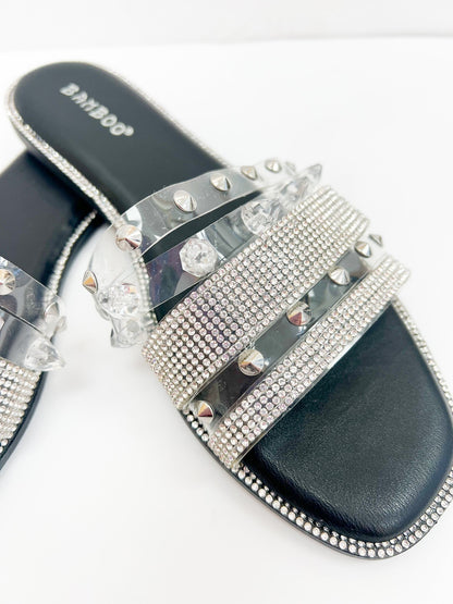 Rhinestone Strappy Toe Sandals - 3 Colors!