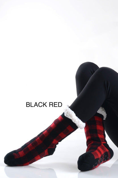 Non Slip Premium Buffalo Socks - 6 Colors !