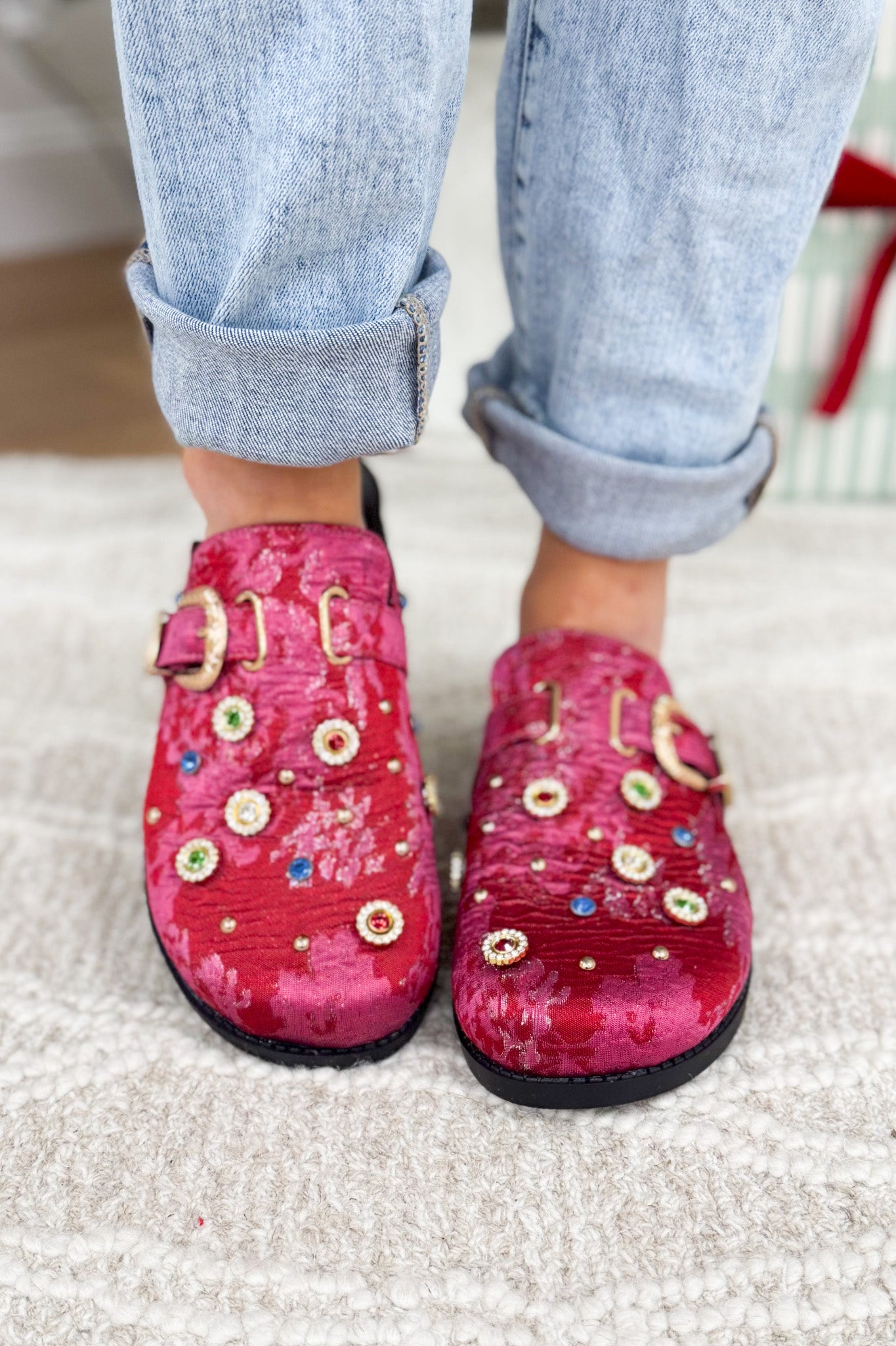 Quinby Clog - Red Multi