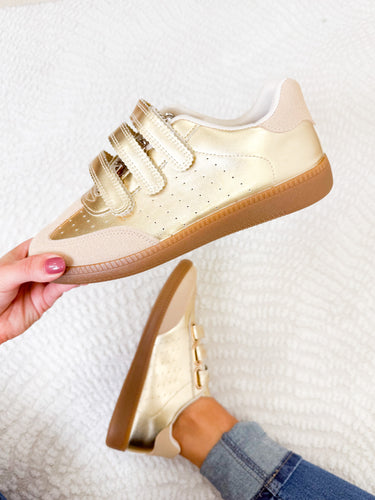 Moral Velcro Sneakers - Gold