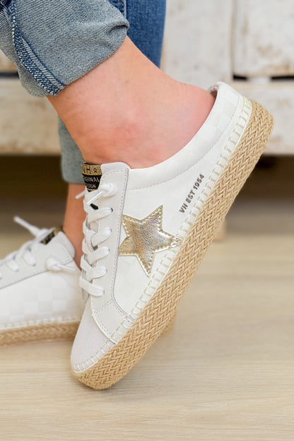 Vintage Havana Melody Slip Ons - White Checkered