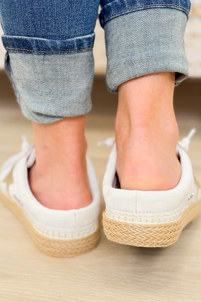 Vintage Havana Melody Slip Ons - White Checkered