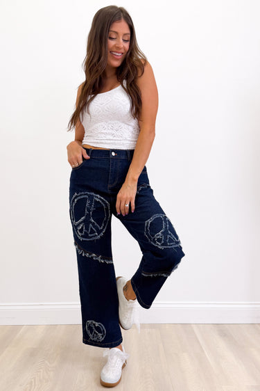 Peace & Love Straight Leg Jeans - 2 Colors!