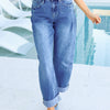 Grace & Grit By Vervet - Double Cuffed Barrel Jeans
