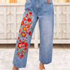 Wildflower Floral Embroidered Jeans