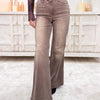 Old Soul By Judy Blue - Retro Wide Leg Criss Cross Jeans - Clay
