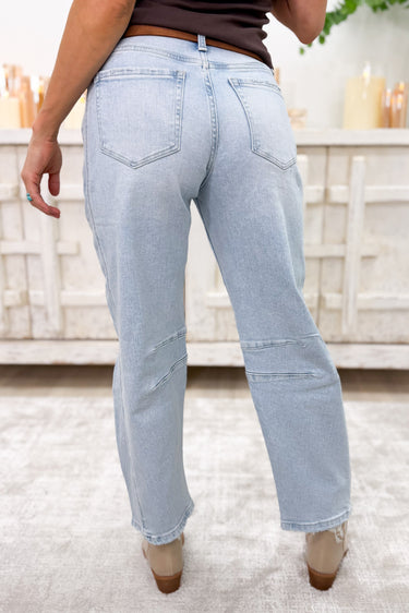 Seamed To Shine By Flying Monkey - High Rise Barrel Jeans