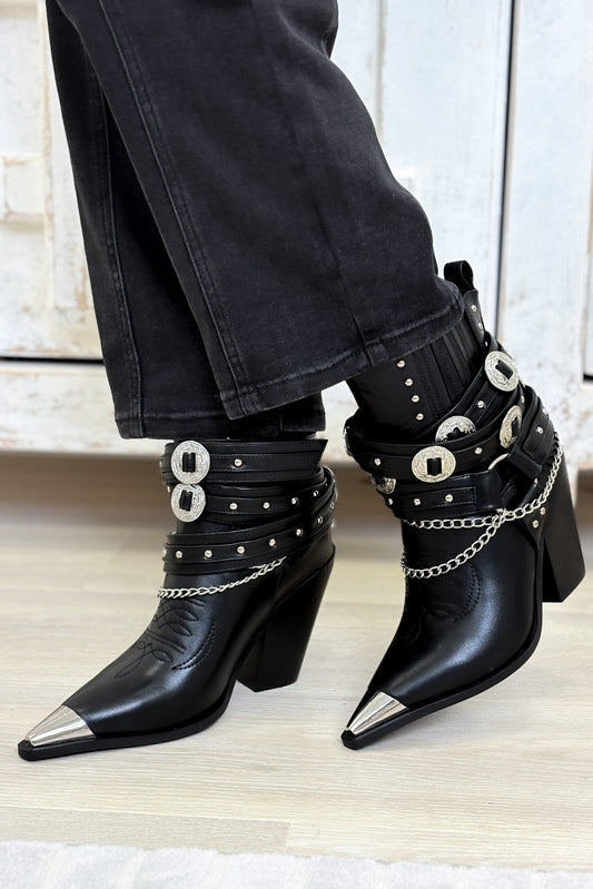 Riggins Western Harness Bootie - Black