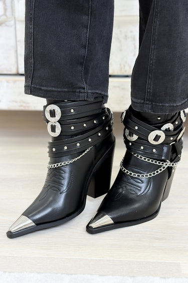 Riggins Western Harness Bootie - Black