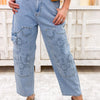 Cowgirl Spark By Blue B - Cargo Barrel Jeans - Light Wash