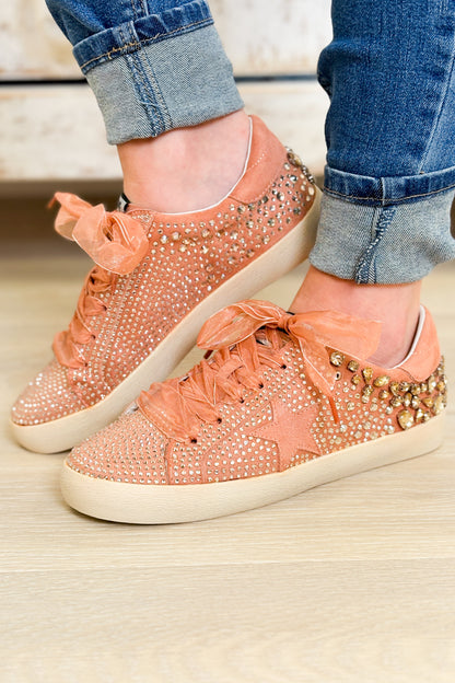 Goldie Embellished Sneakers - Taupe