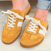Sandra Fur Stripe Backless Mule Sneakers - Camel