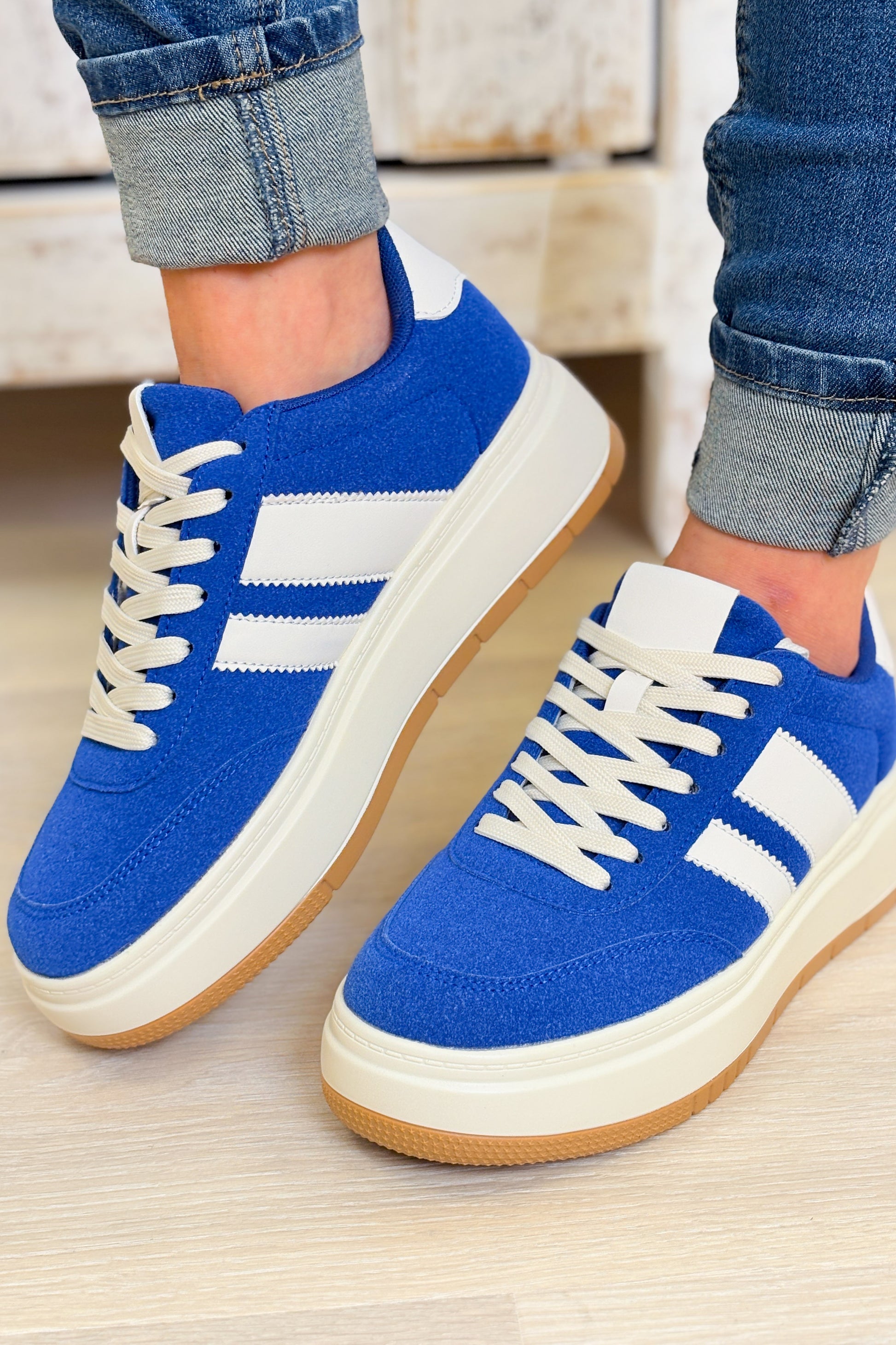 Lilith Platform Sneakers - Blue