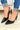 Betty Strap Back Heels - Black Patten