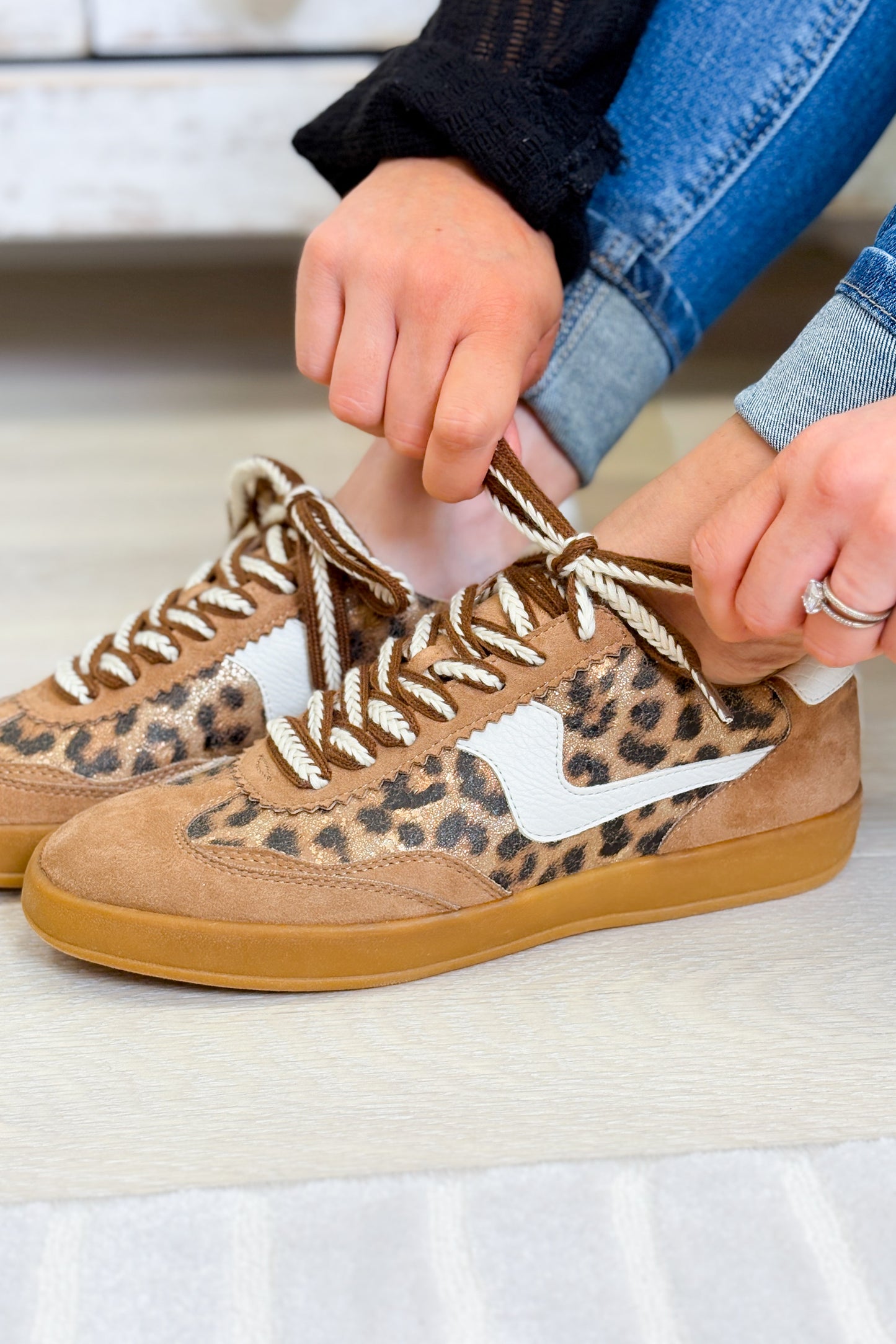 Destiny Platform Sneakers - Coffee Leopard