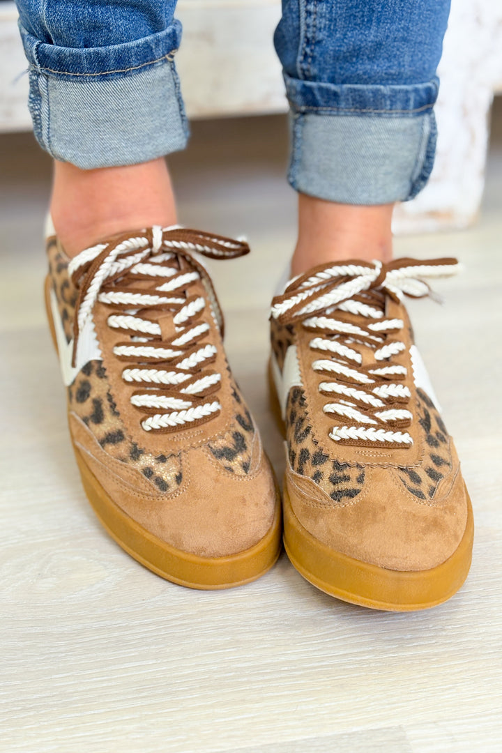 Destiny Platform Sneakers - Coffee Leopard