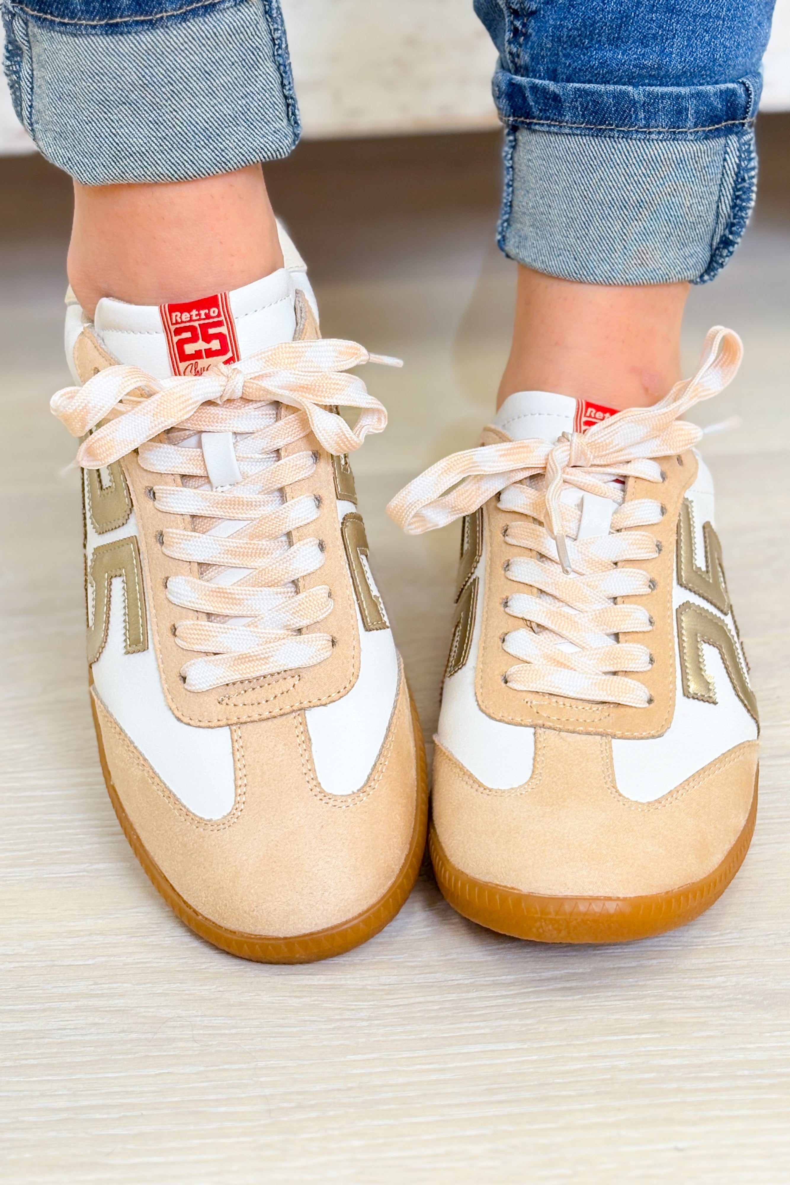 Shu Shop Retro 25 Sneakers - White Gold – By Alexa Rae