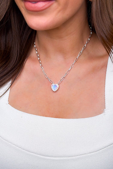 Moonlit Melody Necklace - Liquid Metallic Pearl White