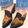 Mesa Western Block Heel Mules - Black