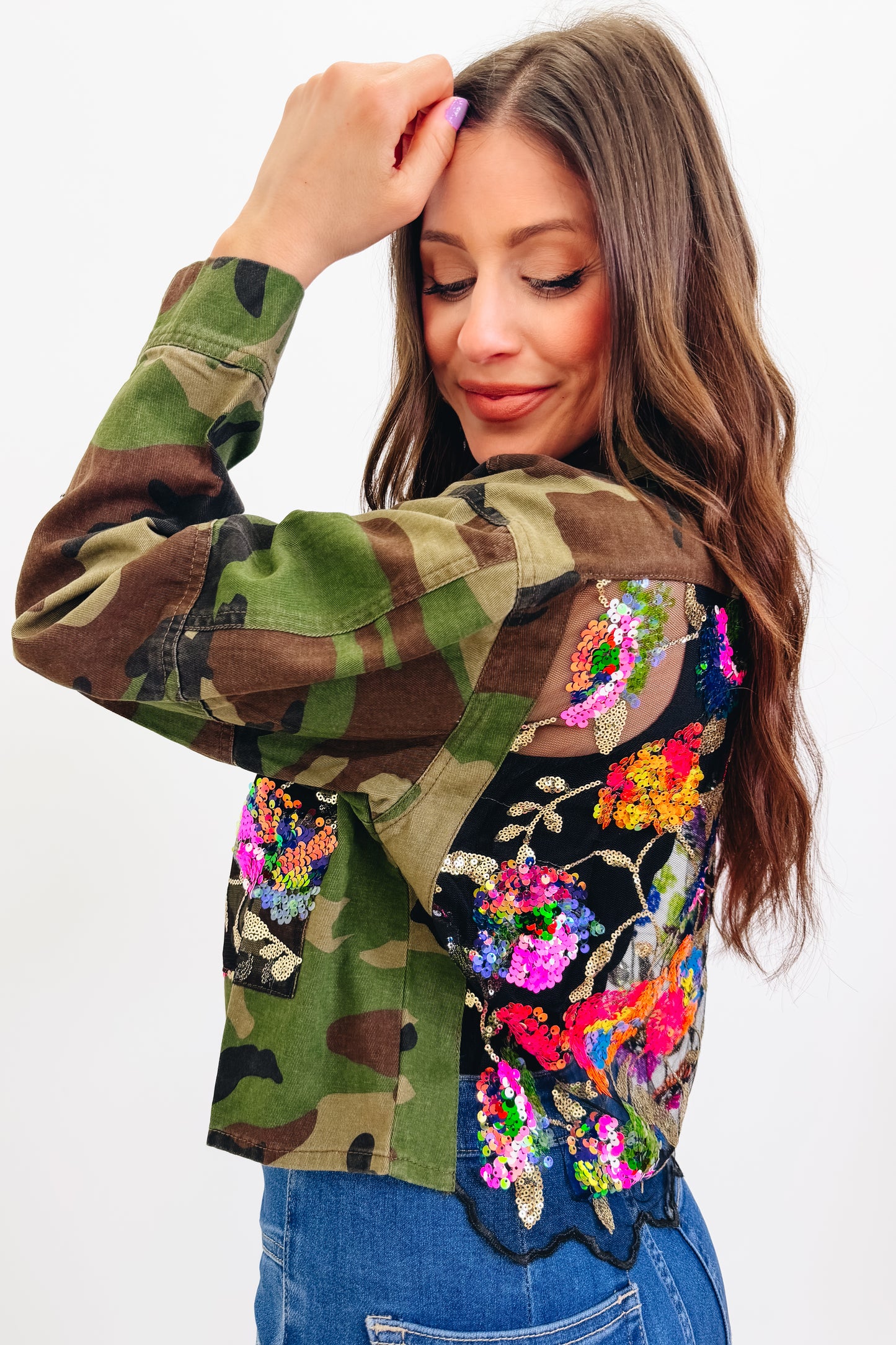 Hidden Gems Camo Shacket