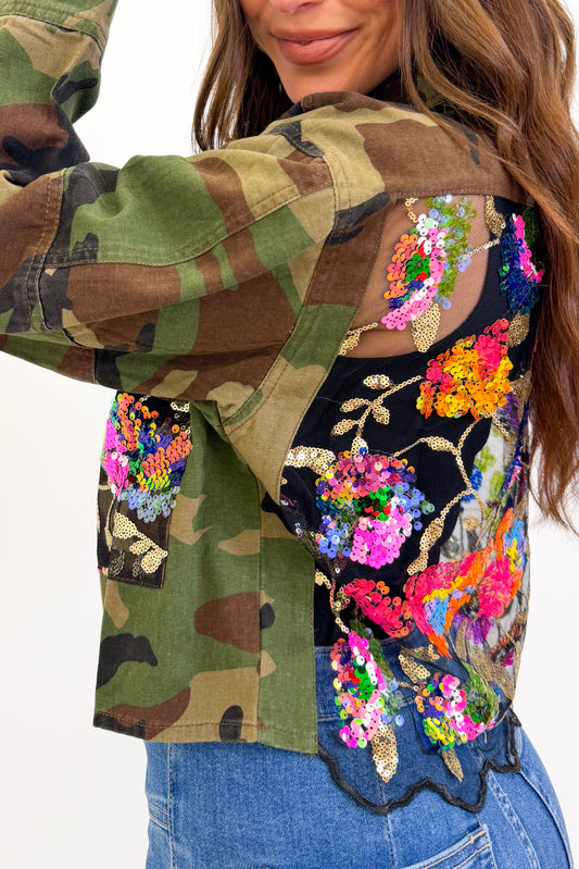 Hidden Gems Camo Shacket