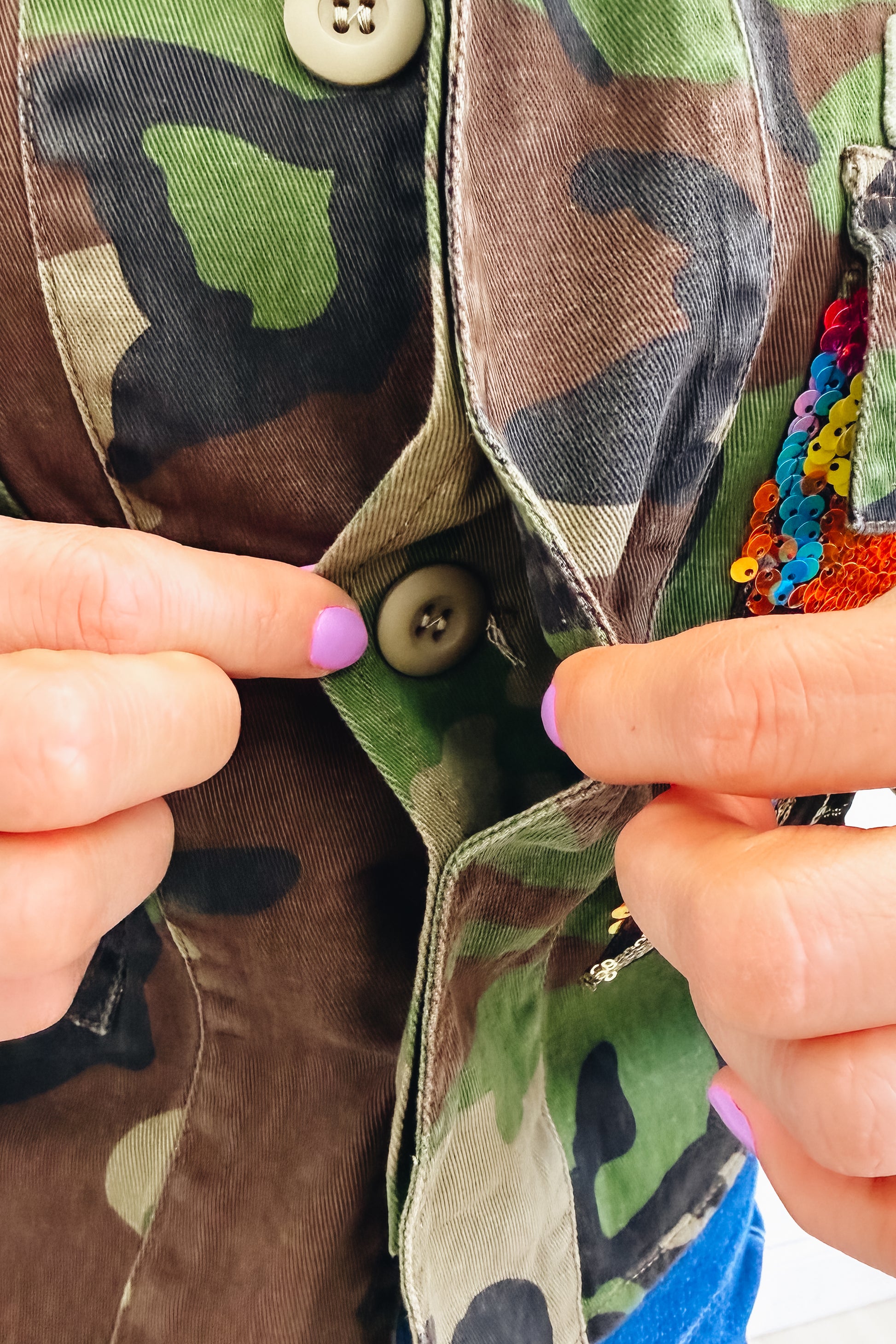 Hidden Gems Camo Shacket