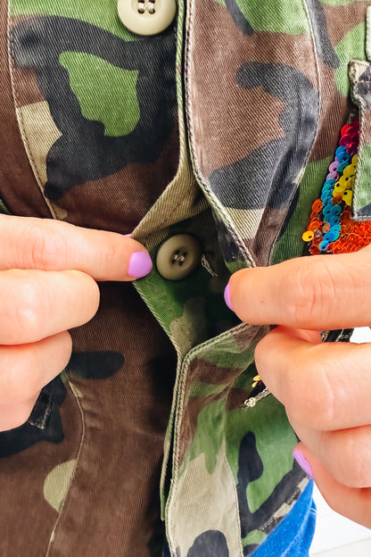 Hidden Gems Camo Shacket