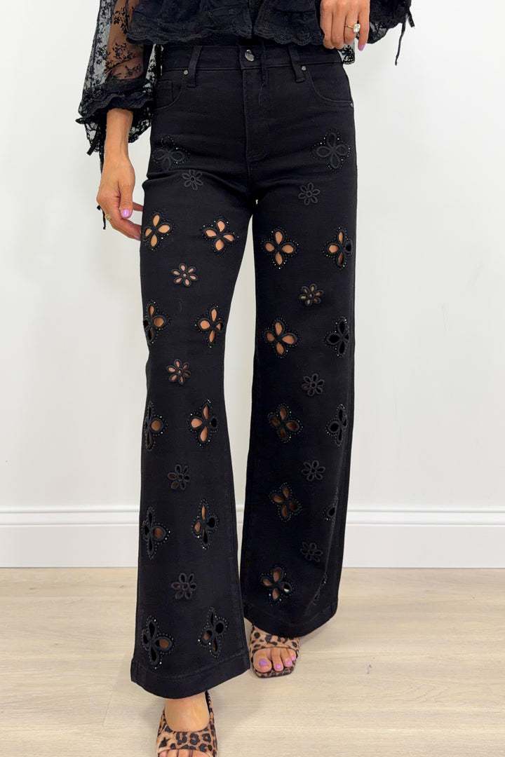 Petal Perfect By Denim BAR - Wide Leg Jeans