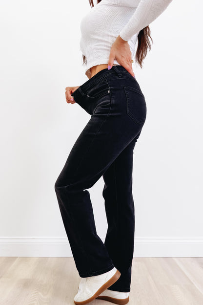 Hot Take By Denim BAR Label - Straight Leg Jeans - Black