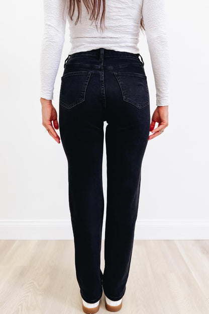 Hot Take By Denim BAR Label - Straight Leg Jeans - Black