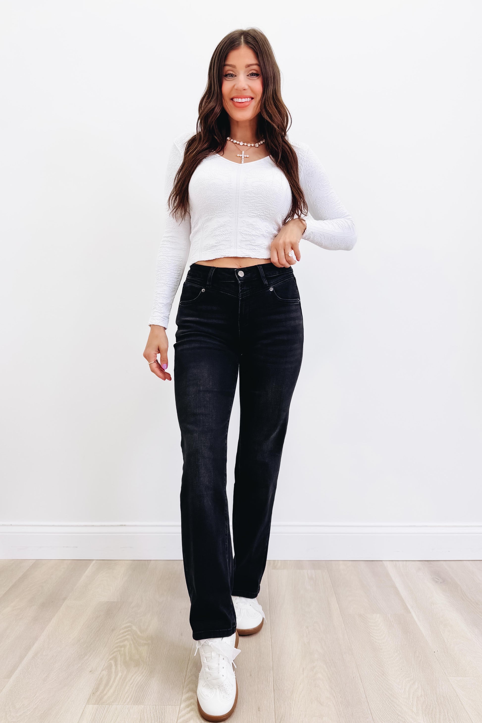 Hot Take By Denim BAR Label - Straight Leg Jeans - Black