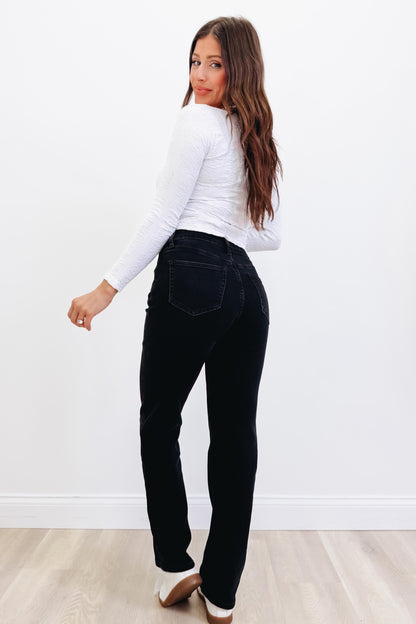 Hot Take By Denim BAR Label - Straight Leg Jeans - Black