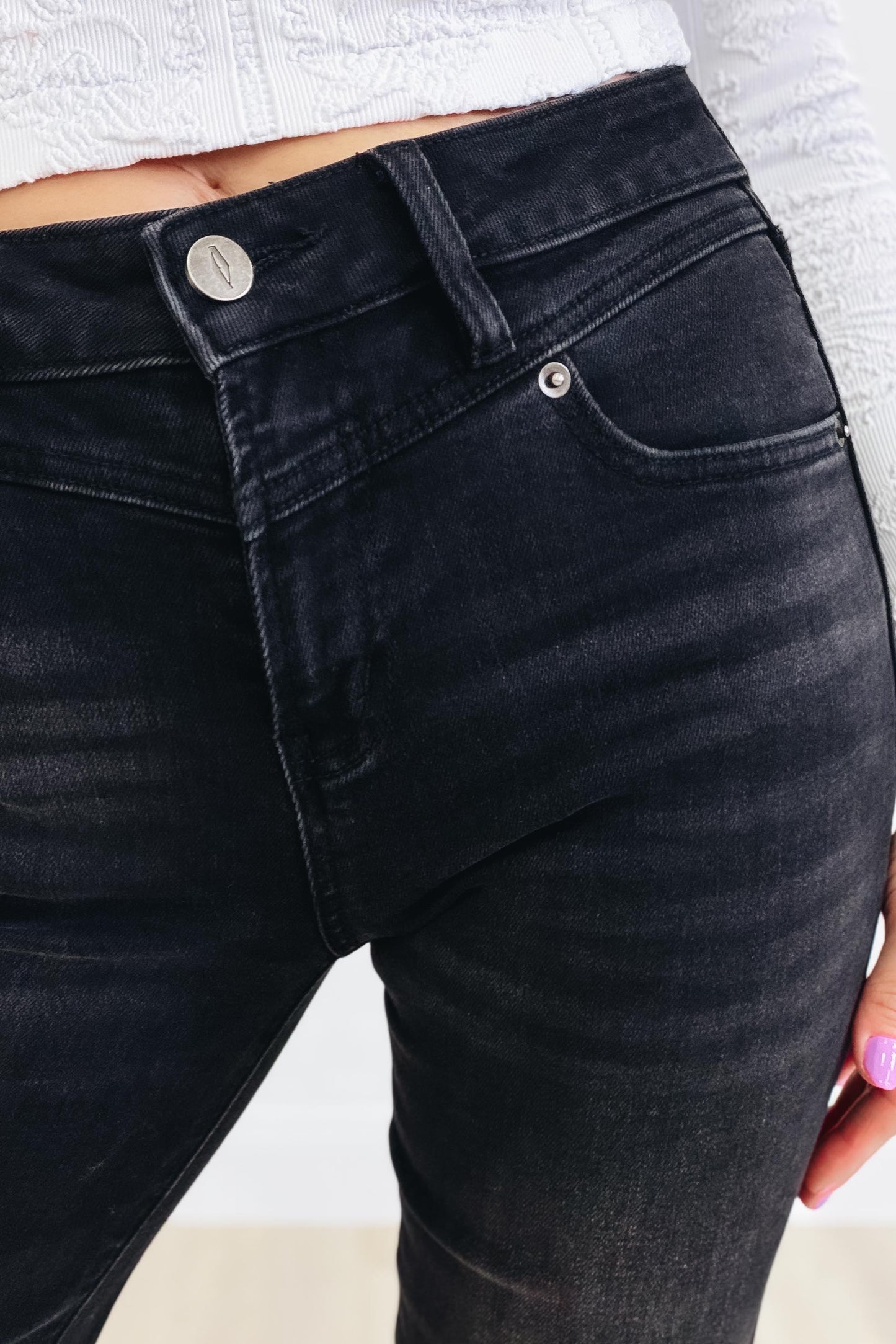 Hot Take By Denim BAR Label - Straight Leg Jeans - Black