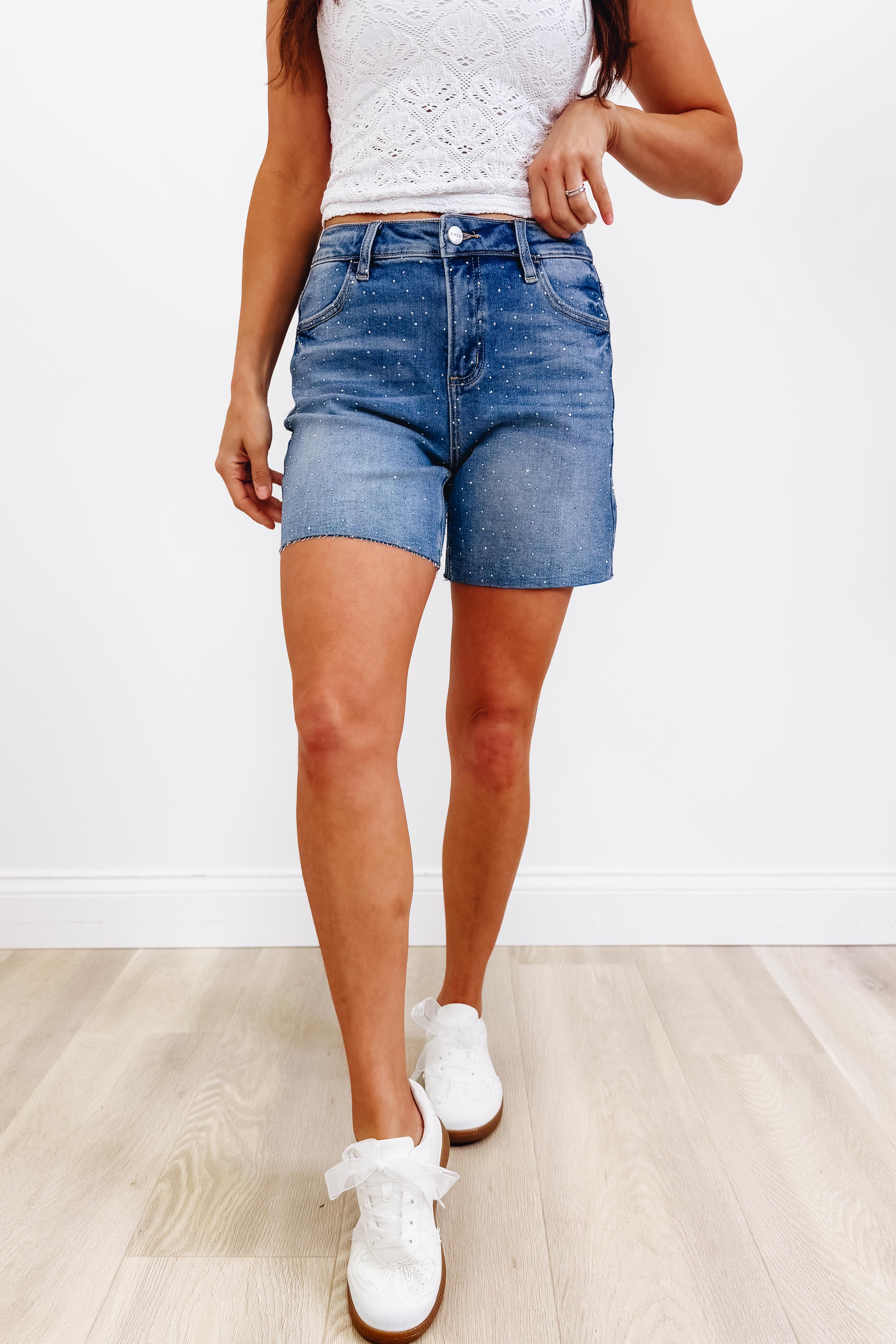 Diamond Dust By Denim BAR - Denim Shorts - Medium – By Alexa Rae