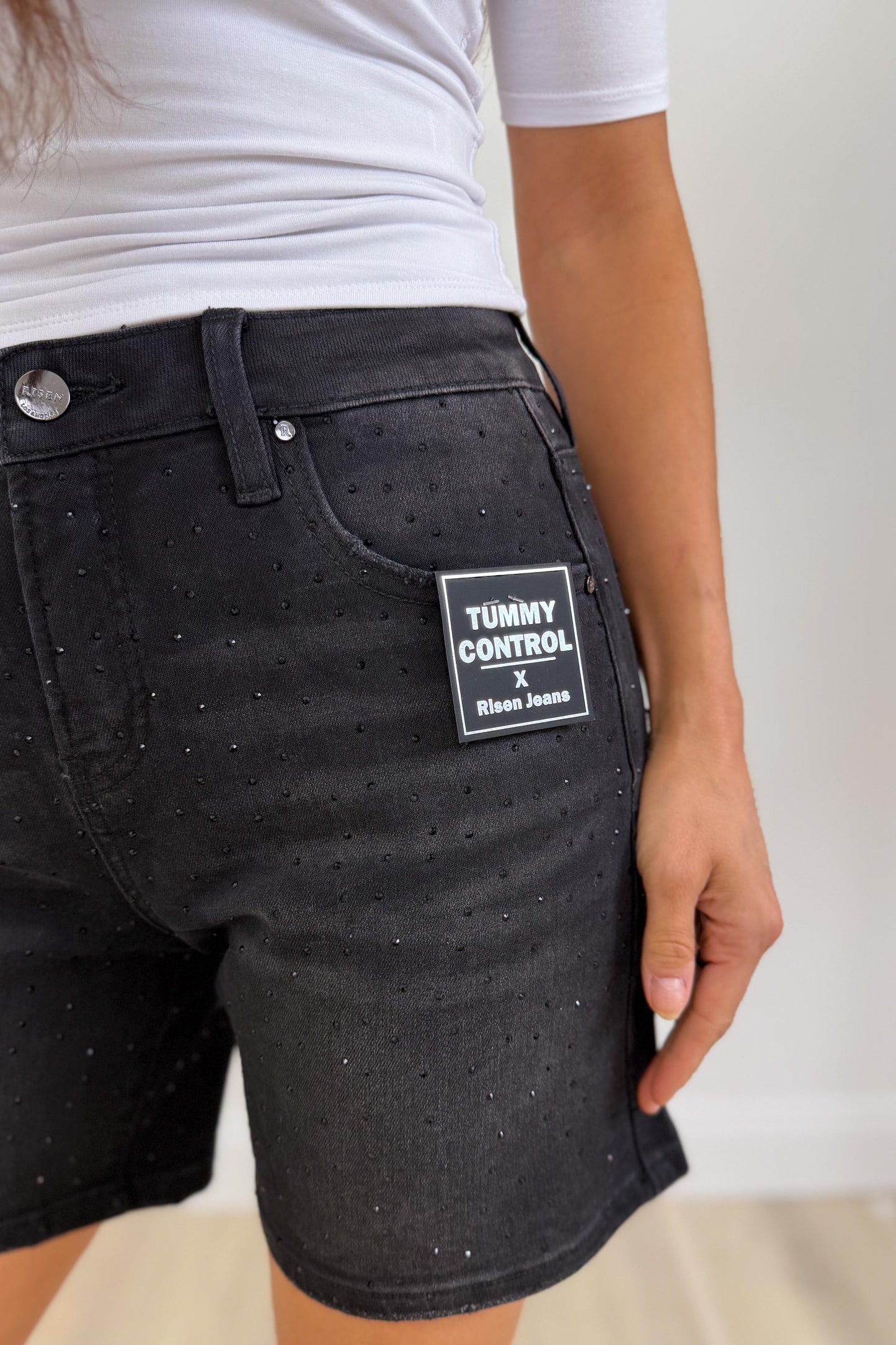 Diamond Dream By Denim BAR - Denim Shorts - Black