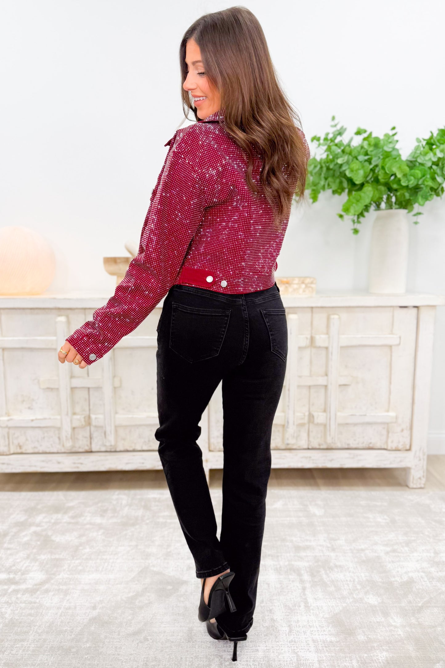 Hot Take By Denim BAR Label - High Rise Straight Leg Jeans - Black