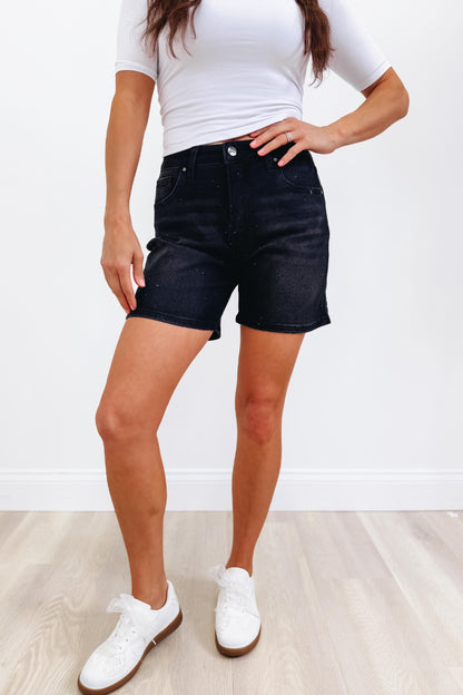 Diamond Dream By Denim BAR - Denim Shorts - Black