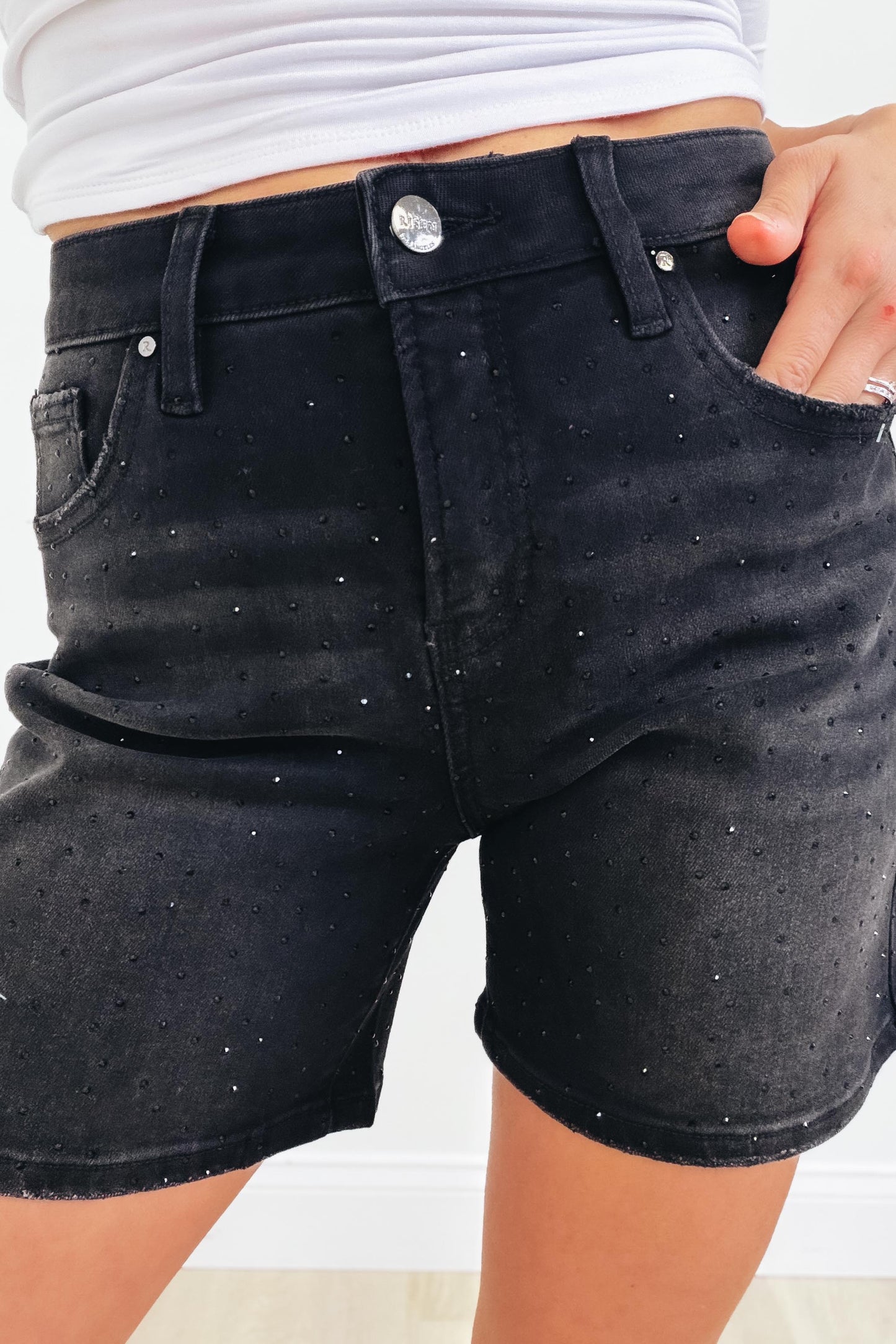 Diamond Dream By Denim BAR - Denim Shorts - Black