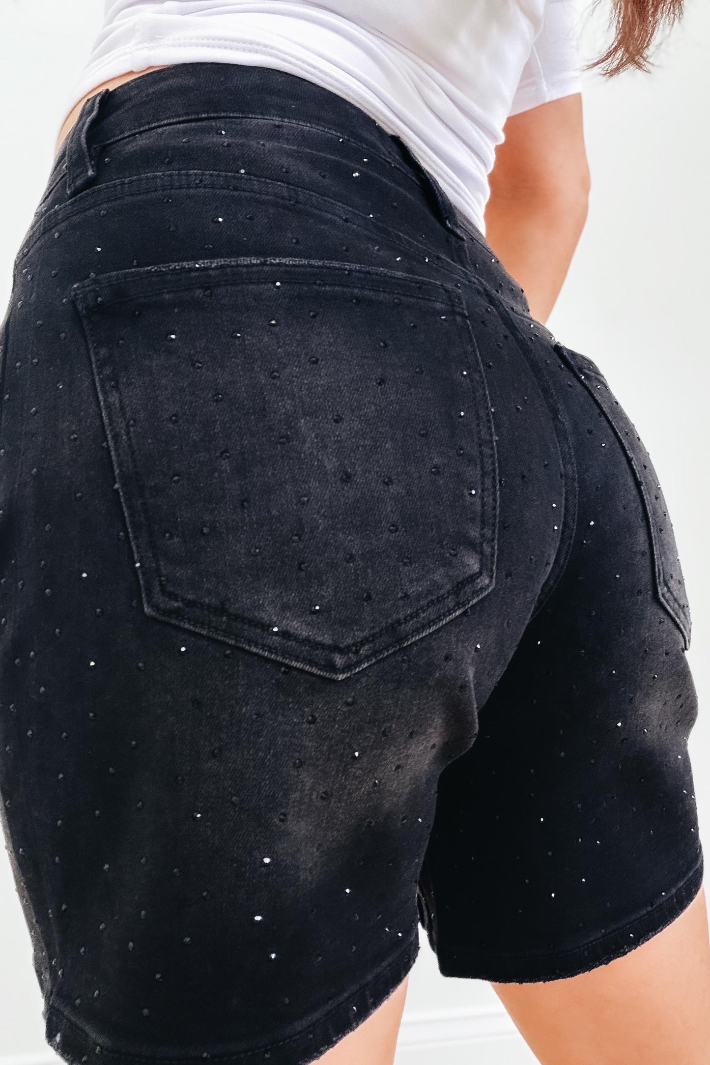 Diamond Dream By Denim BAR - Denim Shorts - Black