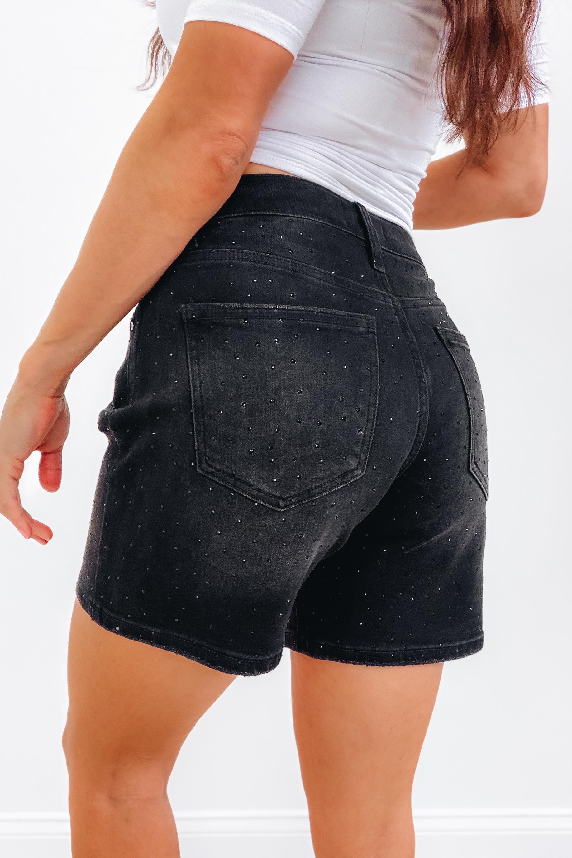 Diamond Dream By Denim BAR - Denim Shorts - Black