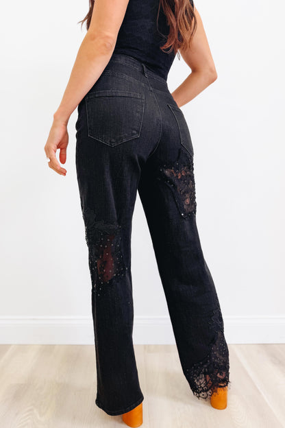Sweet Piece By Denim BAR - Lace Straight Jeans
