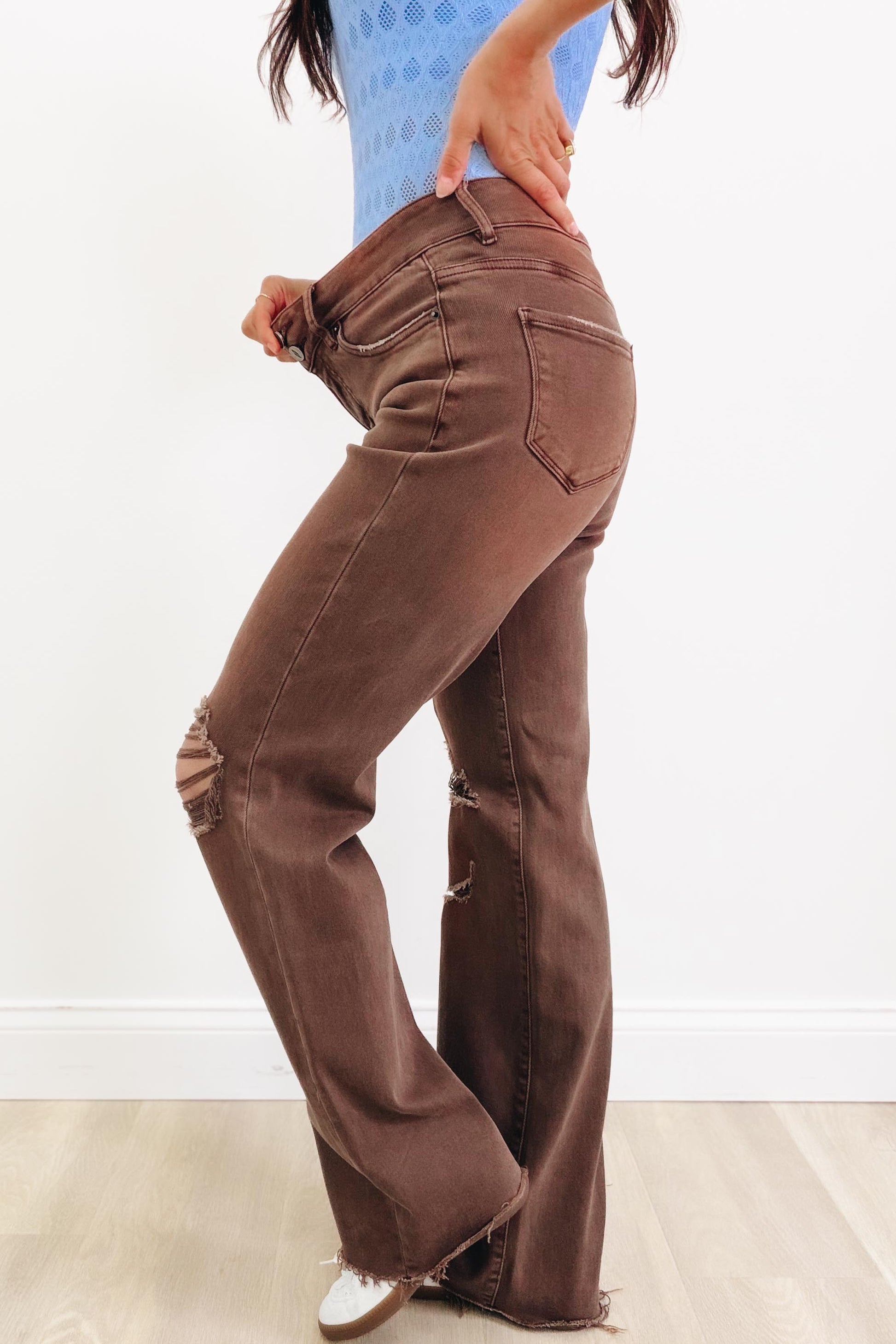 True Obsession By Denim BAR - Tummy Control Jeans - Brown