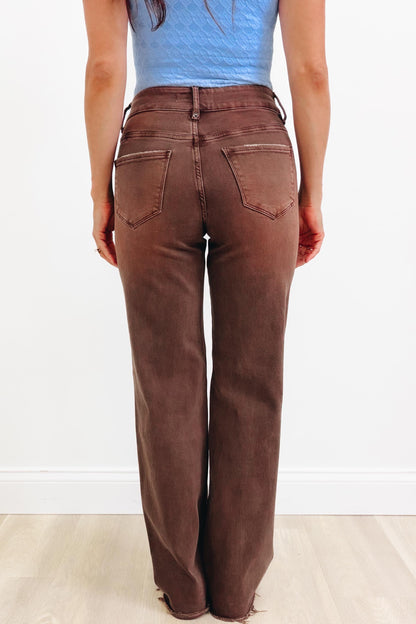 True Obsession By Denim BAR - Tummy Control Jeans - Brown