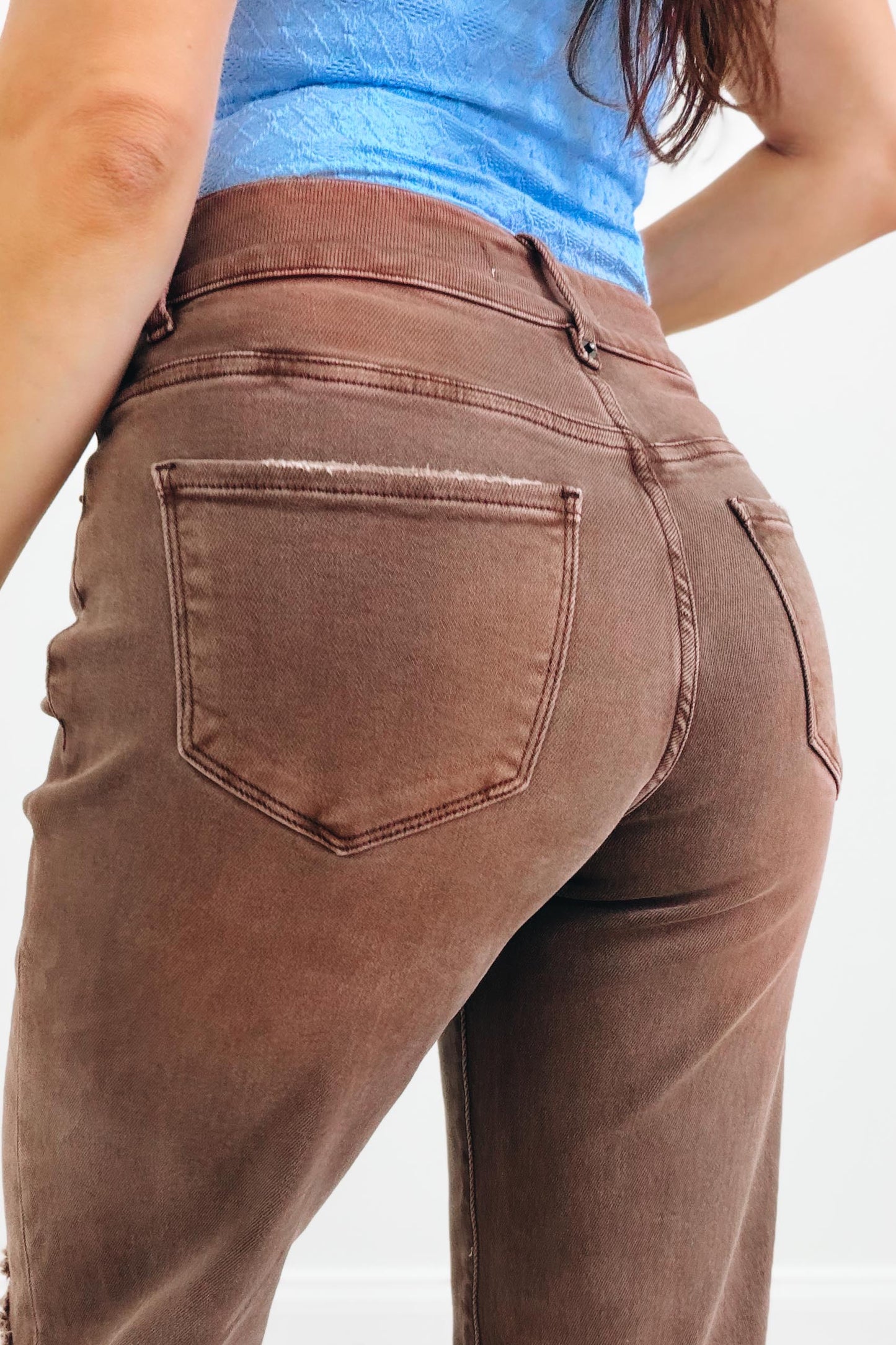 True Obsession By Denim BAR - Tummy Control Jeans - Brown