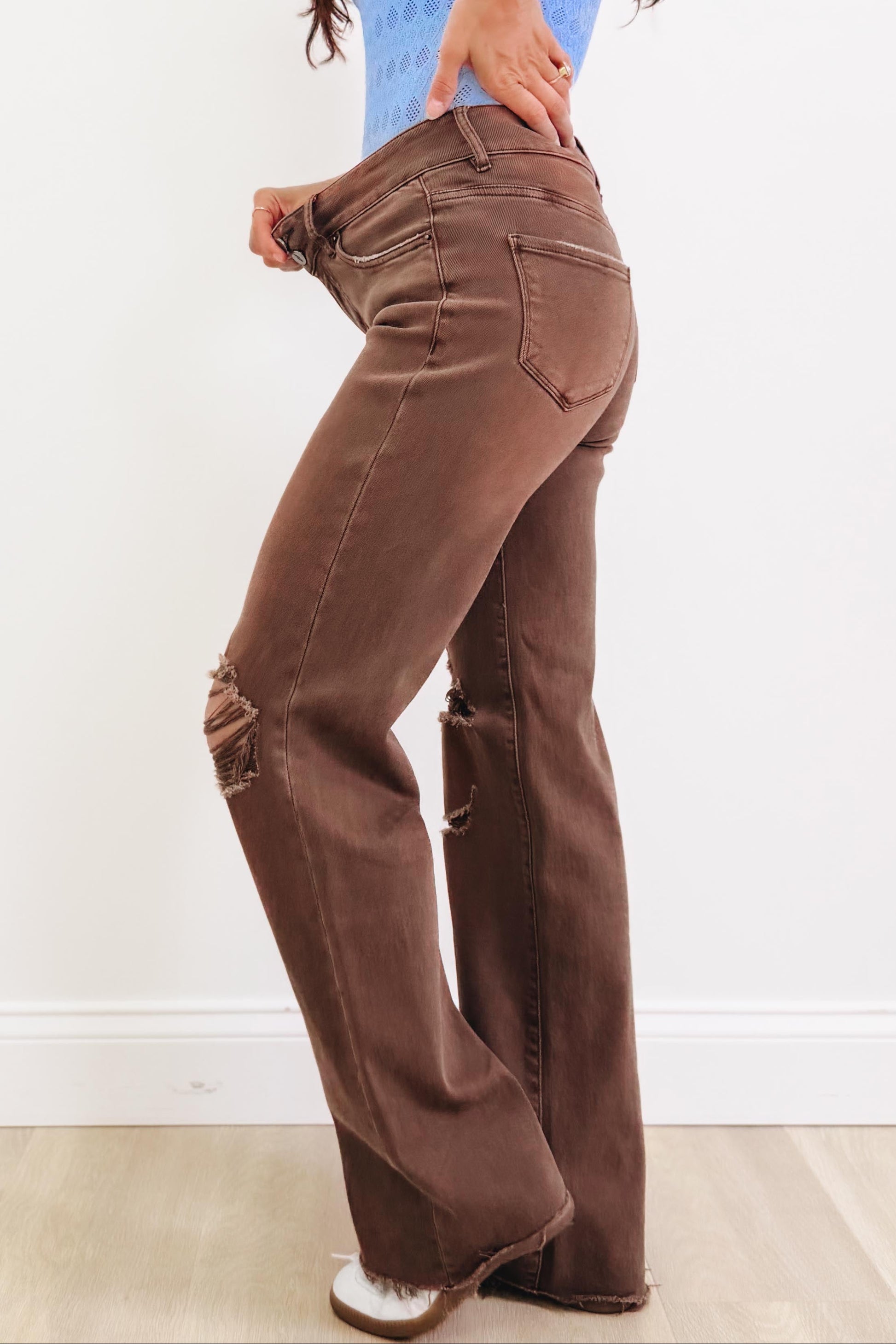 True Obsession By Denim BAR - Tummy Control Jeans - Brown