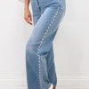 Pop The Bubbly By Mica - Wide Leg Pearl Jeans